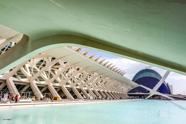 Exteriér Města Umění Věd Santiago Calatrava Moderní Architektonický Komplex Valencii — Stock fotografie
