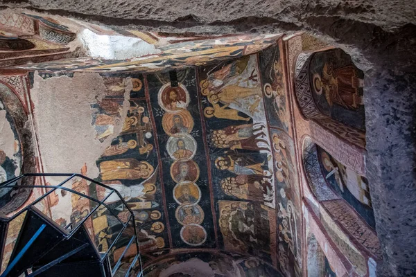 Rikt Inredda Inre Jean Church Karsi Kilise Grotta Kyrka Goreme — Stockfoto