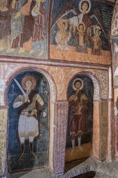 Rich Decorated Interior Jean Church Karsi Kilise Cave Church Goreme — Stock Photo, Image