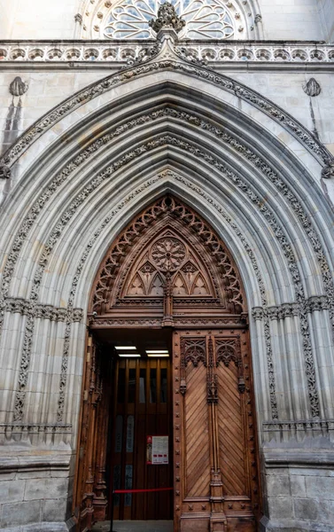 Fachada Catedral Santiago Español Catedral Santiago Vasco Donejakue Katedrala Una — Foto de Stock