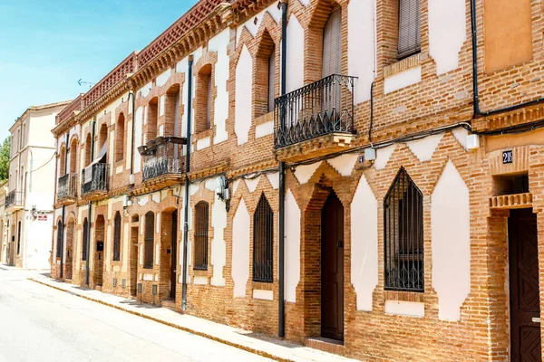 Fasad Fabriksarbetare Hus Colonia Guell Barcelona Katalonien Spanien — Stockfoto