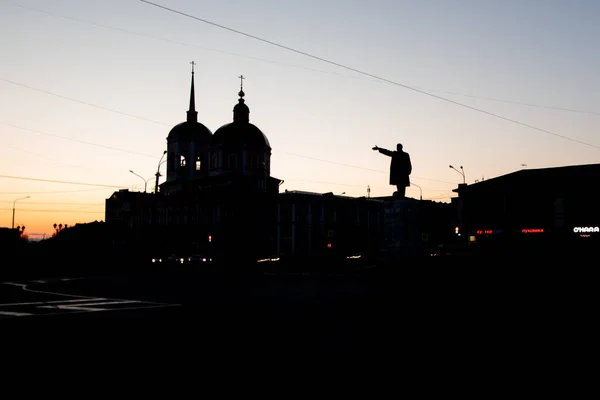 俄罗斯托木斯克列宁广场 — 图库照片