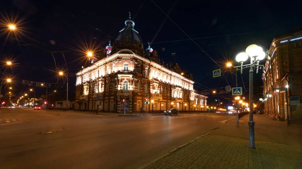 Gece Şehri Tomsk Rusya — Stok fotoğraf