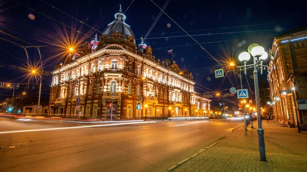 Gece Şehri Tomsk Rusya — Stok fotoğraf