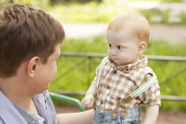 Son and father communication — Stock Photo, Image