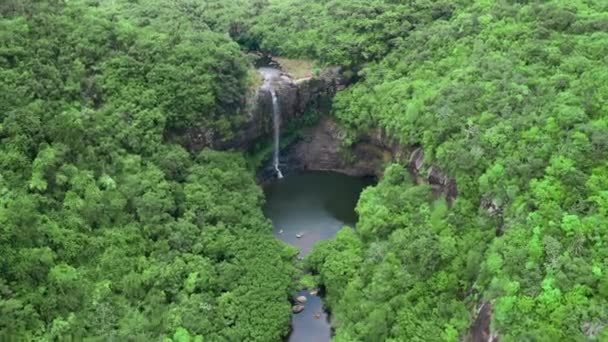 Aerial view of the gorge-Mauritius near the river gorge National Park — 图库视频影像