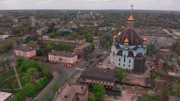 2021年8月24日，乌克兰马里乌波尔：亚速海马里乌波尔市被毁。和俄国战争前的城市顿涅茨克地区的乌克兰城市 — 图库视频影像