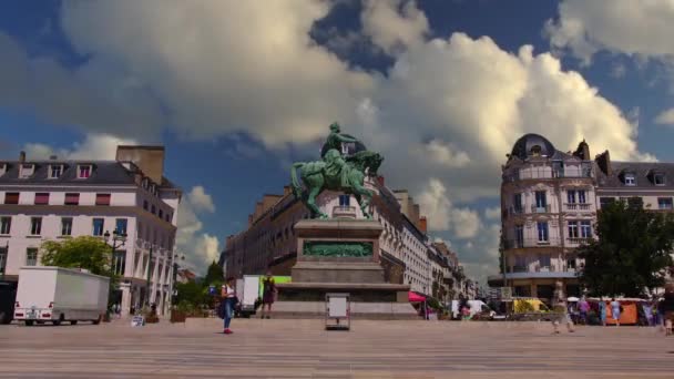 Orleans França Julho 2022 Dia Verão Orleans Cidade Time Lapse — Vídeo de Stock