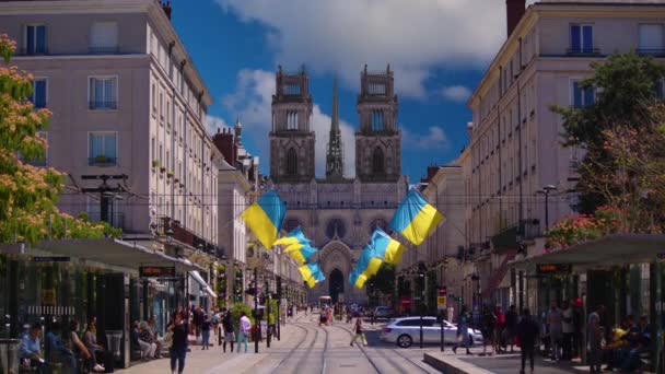 Orleans France July 2022 Summer Day Orleans City Time Lapse — Video