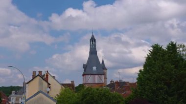 Fransa eski kalesi. Saint-Fargeau Kalesi. Yüksek kalite 4k görüntü