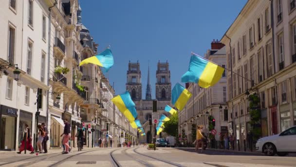 Orleans França Julho 2022 Dia Verão Orleans Cidade Time Lapse — Vídeo de Stock