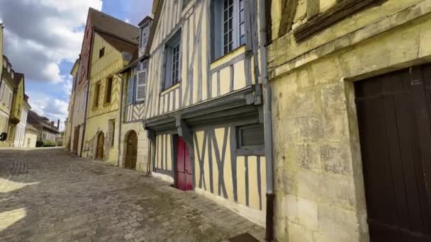 Casa Histórica Francesa Casas Medievais Normandia França História Tradições Francesas — Vídeo de Stock