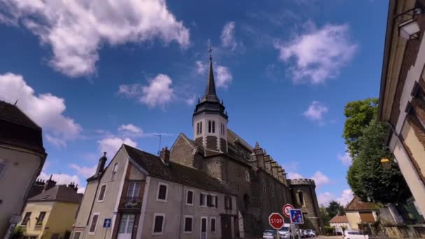 French Old Town Beautiful Medieval Houses Historic France Suburb Paris — Vídeos de Stock