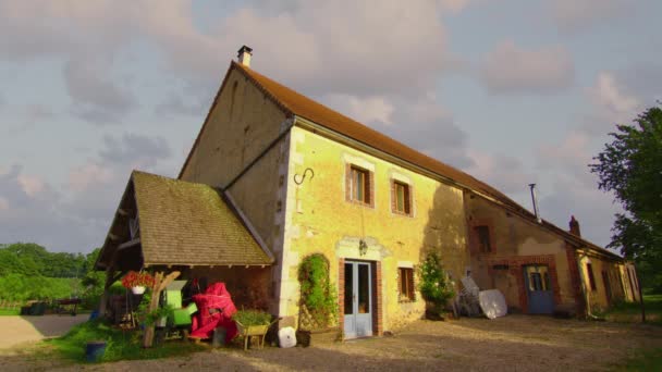 French Old House Legacy French History Timelapse French Village Clouds — Stockvideo