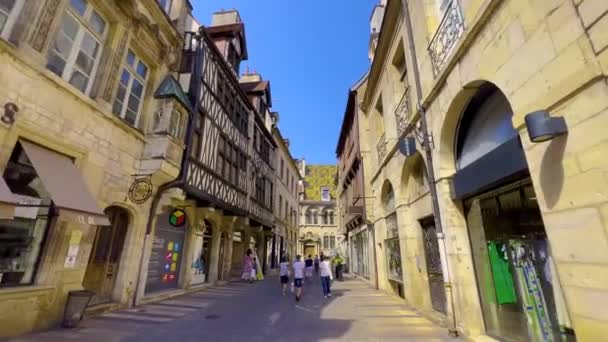 Dijon France July 2022 Center Capital Burgundy High Quality Footage — Stock video