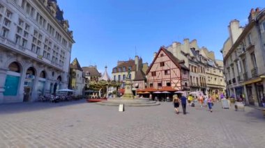 Dijon, France - July 31, 2022: In the center of the capital of Burgundy. High quality 4k footage