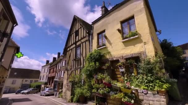 Historic French House Medieval Houses Normandy France French History Traditions — Stock Video
