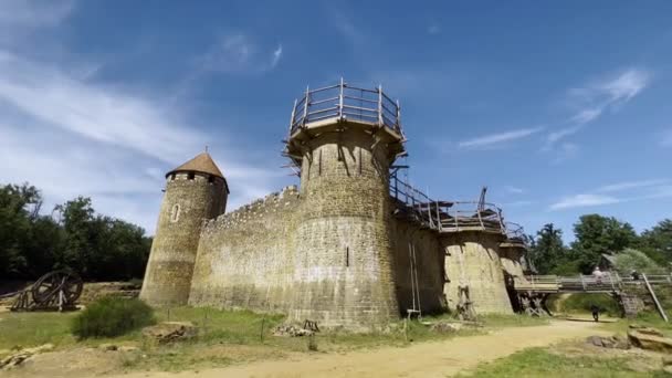 Guedelon Castle Burgundy France High Quality Footage — Wideo stockowe