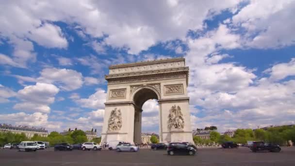 Time Lapse Arc Triomphe Paris High Quality Footage — 비디오