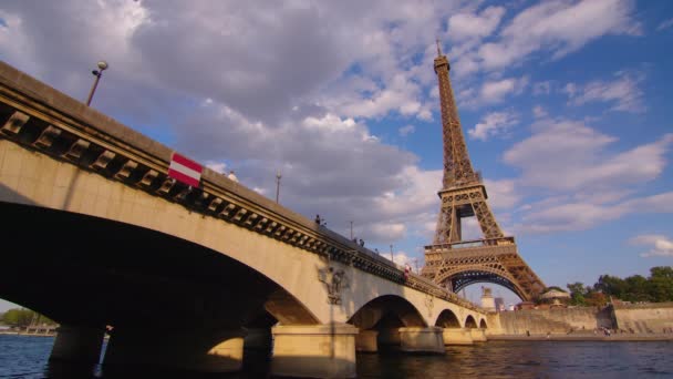 France Paris Eiffel Tower Morning Time Summertime Paris France Horizontal — Video