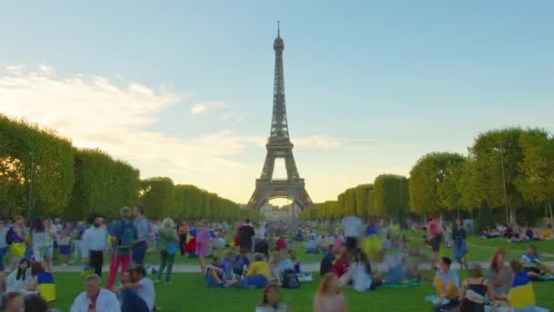 Eiffel Tower Paris France Timelapse Champ Mars Eiffel Tower Timelapse — Video