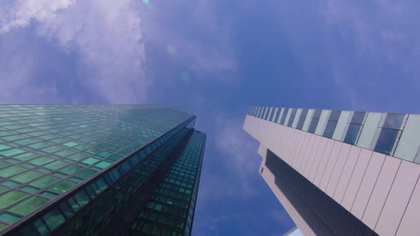 Timelapse Skyscrapers Modern Business Financial District Paris High Rise Buildings — Vídeos de Stock
