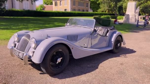 Frankreich Joigny September 2022 Verschiedene Alte Seltene Automodelle Zeigen Exklusive — Stockvideo