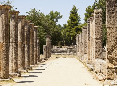 Yunan taş ayağı colonnade