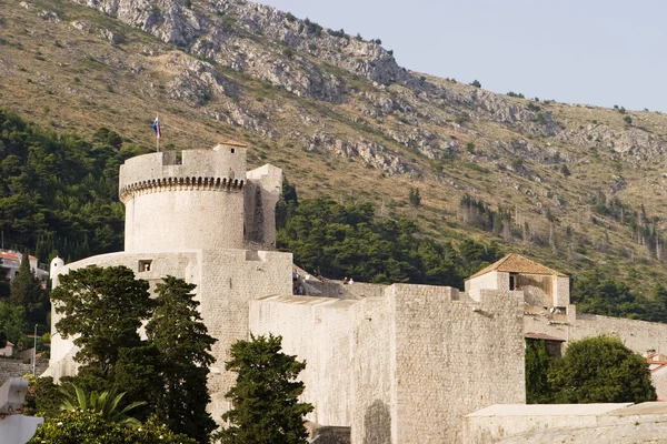 Dubrovnik stenen muren — Stockfoto