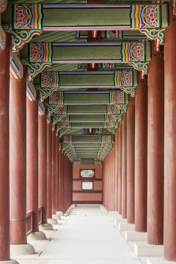 Colonnade gyeongbok Kraliyet Sarayı'nda