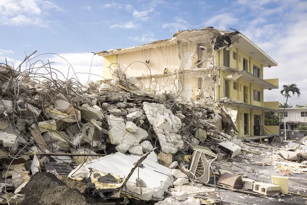 Hotel Demolition Scene — Stock Photo, Image