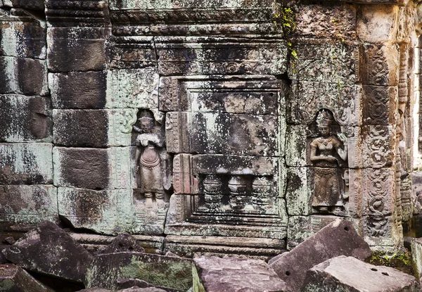 Duas esculturas em Preah Khan — Fotografia de Stock