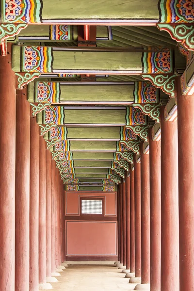 Korejský palác koridor — Stock fotografie