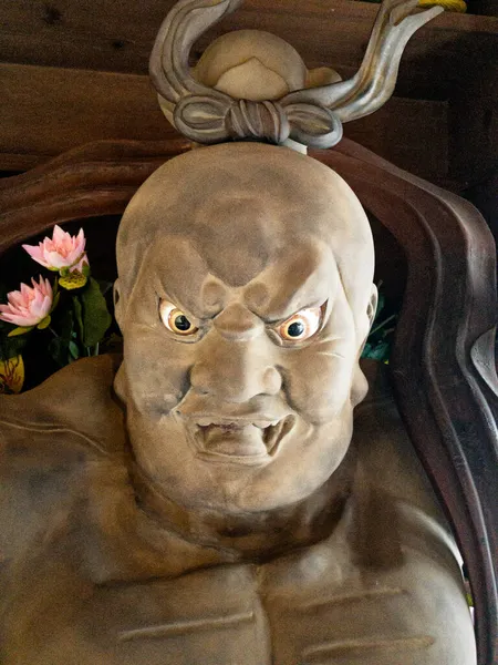 Демон Хранитель Хасадера Защищает Молящихся Храме Камакуре Япония — стоковое фото