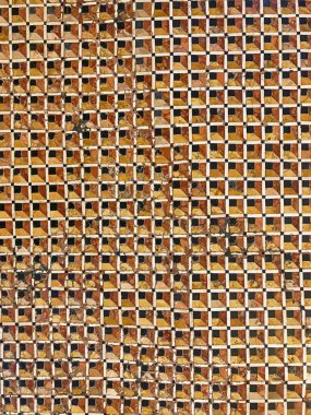 Venedik 'teki San Marco Bazilikası' nda fayans zemininin bir kısmı düzensiz bir şekilde tekerrür ediyor.,