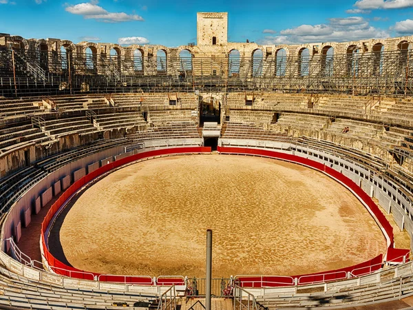 Antica Arena Romana Arles Nel Sud Della Francia Ancora Utilizzata — Foto Stock