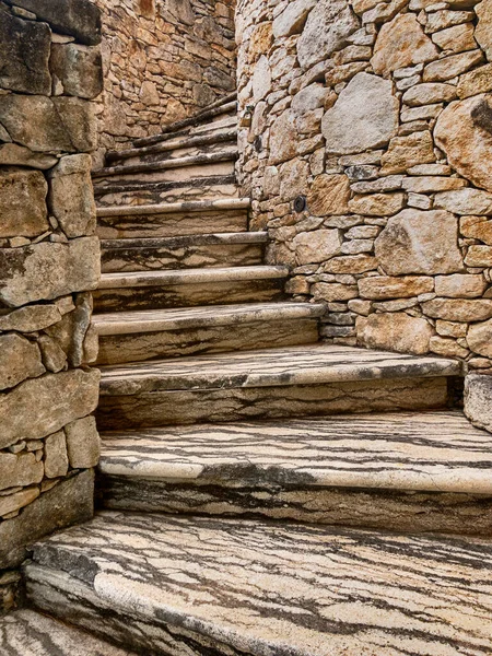 Steps Wind Stone Tower Town Porto Vecchio Corsica — Stock Photo, Image