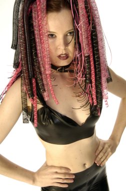Cyber goth lateks modeli