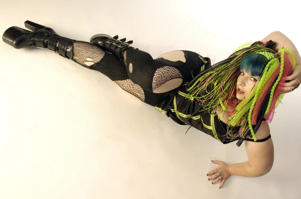 Green Cyber Goth — Stock Photo, Image