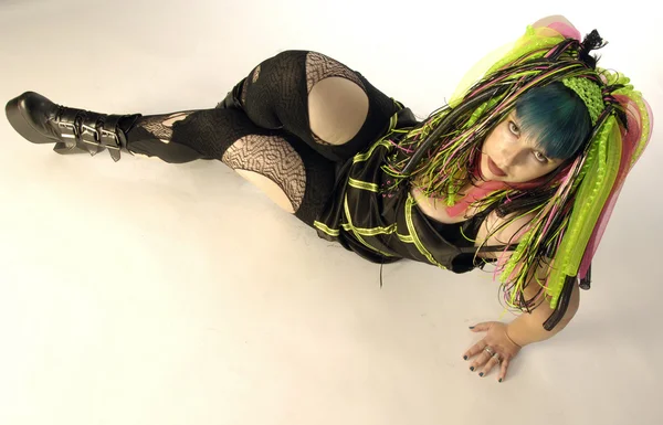 Green Cyber Goth — Stock Photo, Image