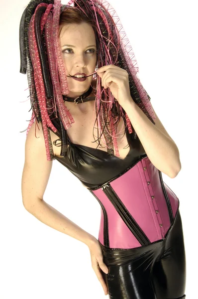 Cybergoth-Modell — Stockfoto