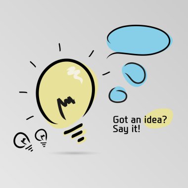 Got an idea? Say it! clipart