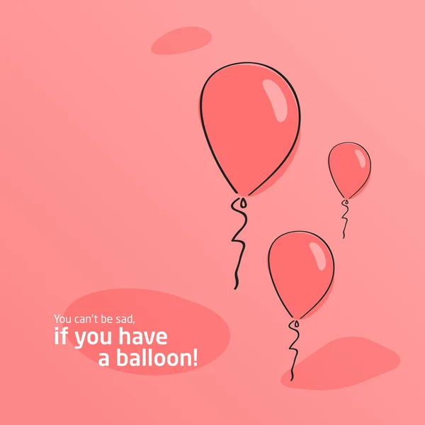 kırmızı bir arka plan. Balonlu Sepet