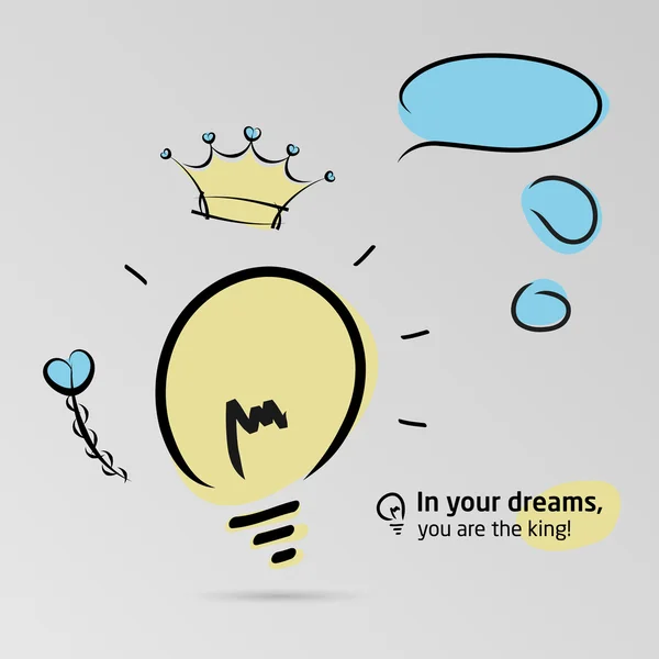 Em seus sonhos, você é o rei ! Ilustrações De Stock Royalty-Free