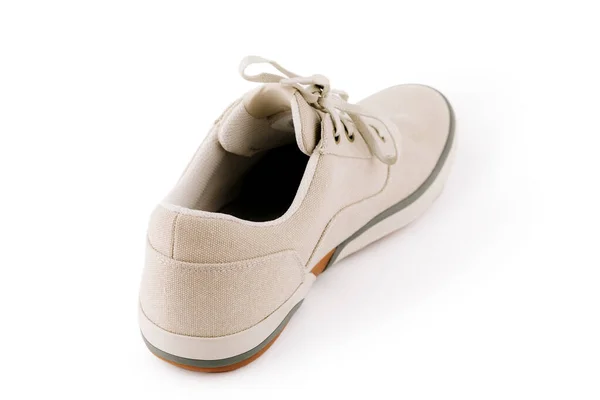 Чоловіче Взуття Натуральної Тканини Ізольоване Білому Тлі — стокове фото