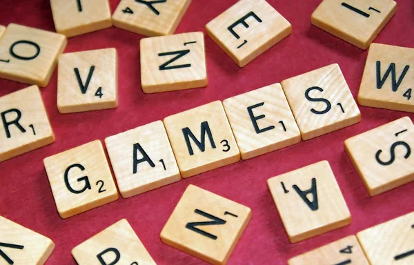 Games - spelled out — Stock Photo, Image