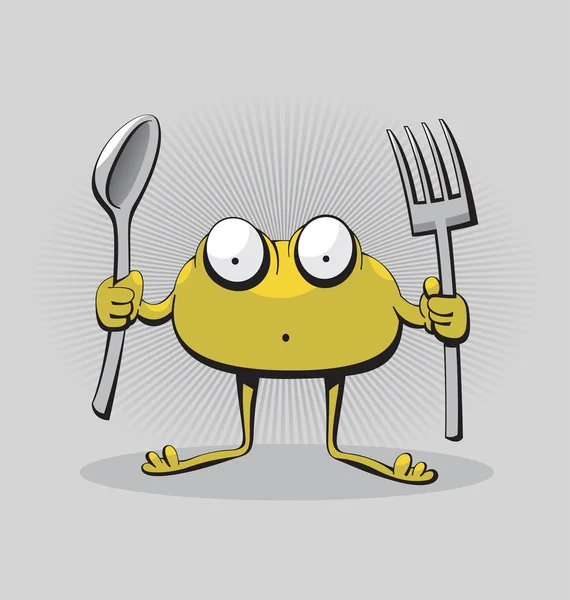 Monstre affamé — Image vectorielle