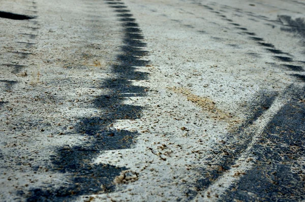 Pista de pneus — Fotografia de Stock