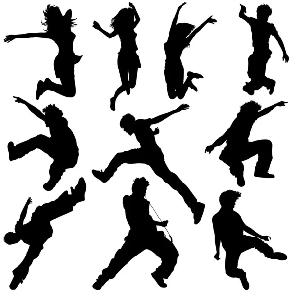 Silhouettes d'action — Image vectorielle