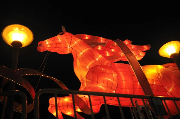 Ano Novo Chinês com decorações com tema de cavalo — Fotografia de Stock